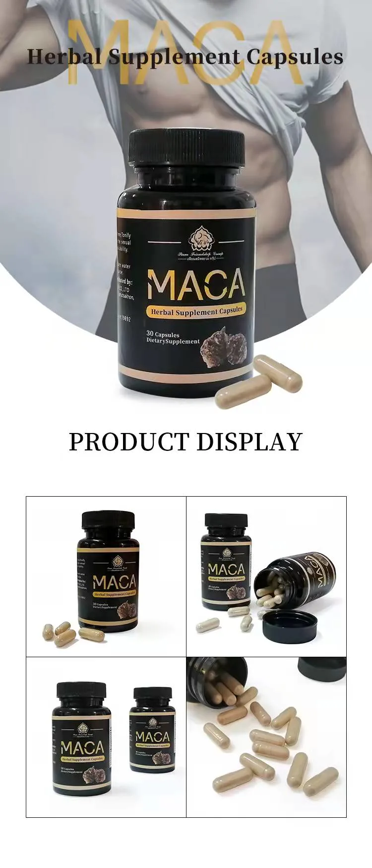 Herbal Healthcare Supplement Maca Root Erectile Energy Penis Male